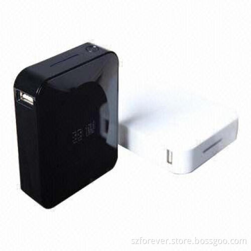 Power Bank for iPhone with 6,000mAh High-capacity, Dual-USB Output, LED Flashlight, CE/RoHS Mark
